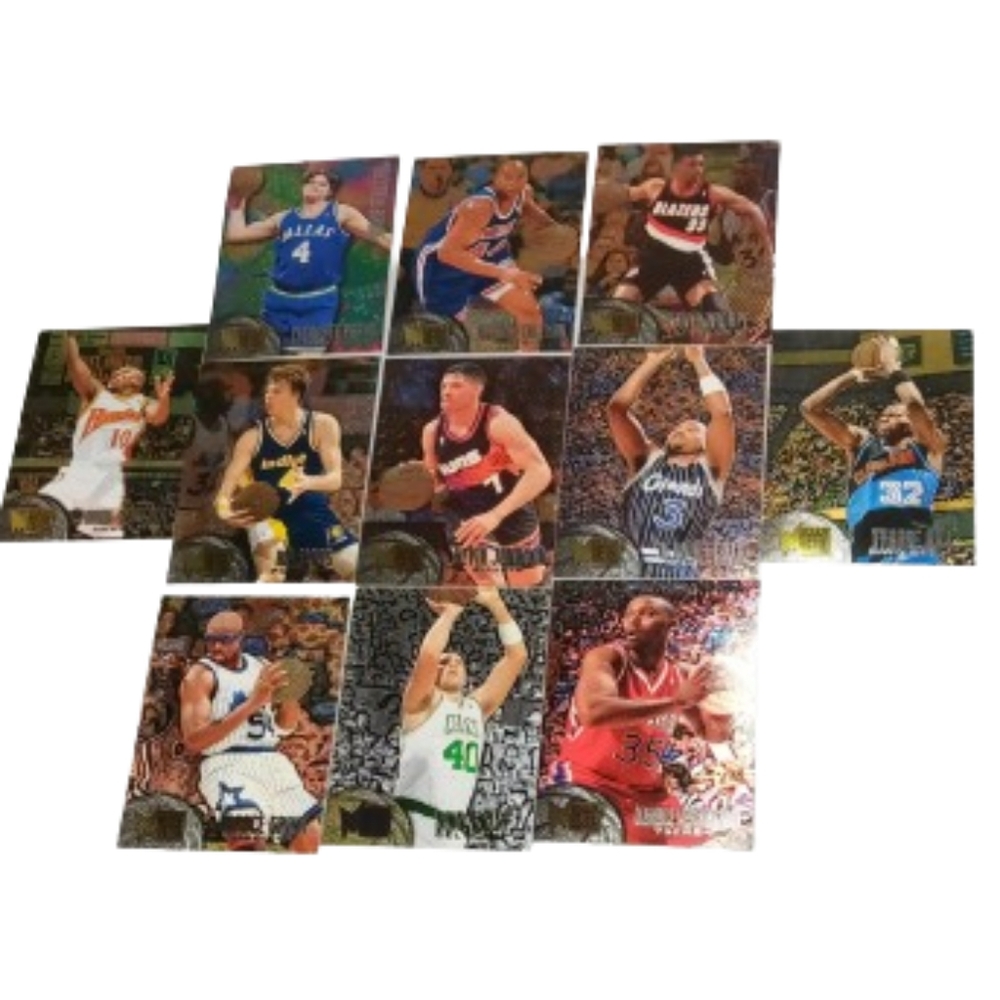 Lot of 10 NBA Fleer Metal Cards.